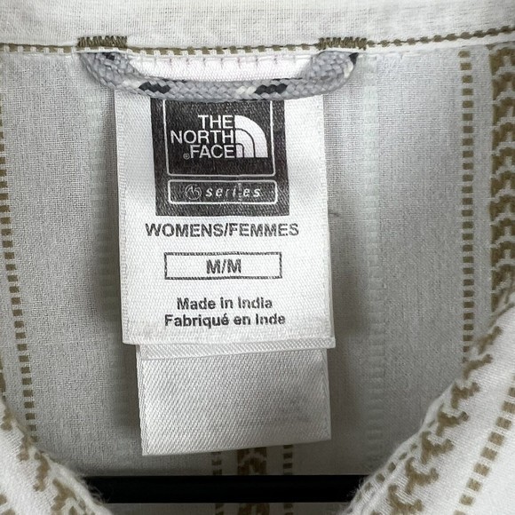 The North Face Womens Striped Snap Button  3/4 Sleeve Western Shirt Size Medium - Picture 5 of 6